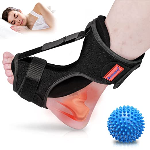 Photo 1 of Plantar Fasciitis Night Splint, Adjustable Dorsal Night Splint Foot Drop Orthotic Brace Relief Pain for Plantar Fasciitis Heel Ankle Arch Foot Pain Achilles Tendonitis Support Women Men
