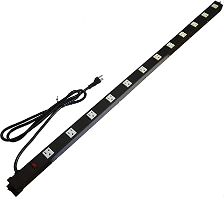 Photo 1 of 12 Ground Outlet Heavy Duty Metal Surge Protector Power Strip 15 foot 