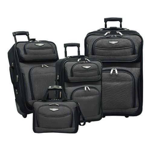 Photo 1 of Travel Select Amsterdam Expandable Rolling Upright Luggage, Gray, 4-Piece Set