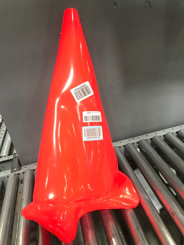 Photo 2 of Champion Sports 28 High Visibility Flexible Vinyl Cone Orange *Minor Damage*