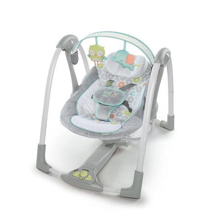 Photo 1 of Ingenuity Swing 'n Go Portable Baby Swing - Hugs & Hoots - with Battery-Saving Technology
