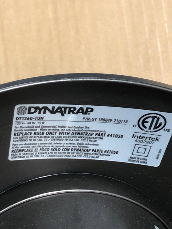 Photo 3 of ***MISSING HARDWARE*** DynaTrap DT1050-TUNSR Mosquito & flying Insect Trap – Kills Mosquitoes, Flies, Wasps, Gnats, & Other Flying Insects – Protects up to 1/2 Acre
