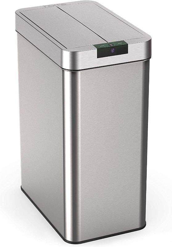 Photo 1 of *SENSOR NOT FUNCTIONAL* hOmeLabs 13 Gallon Automatic Trash Can for Kitchen - Stainless Steel Garbage Can with No Touch Motion Sensor Butterfly Lid and Infrared Technology with AC Power Adapter
