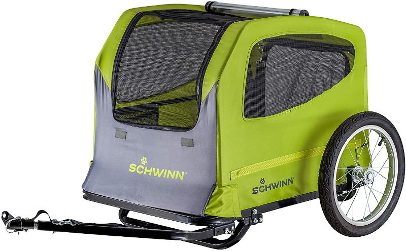 Photo 1 of **DAMAGE**
Schwinn Rascal Bike Pet Trailer, For Small and Large Dogs, Folding Frame Carrier, Quick Release Wheels, Universal Bicycle Coupler, Adjustable
