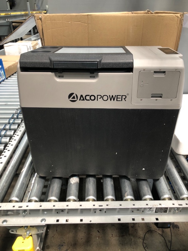 Photo 2 of ACOPOWER LiONCooler Portable Freezer 52 Quarts 12/24V DC and 100-240V AC Portable Refrigerator with Solar/AC/Car Rechargeable Battery,X50A Electric Cooler for Car,Camping,-4?-68? Car Fridge,Silver
