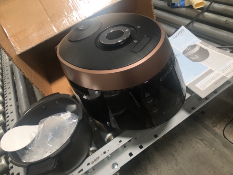 Photo 2 of CUCKOO CRP-P0609S | 6-Cup (Uncooked) Pressure Rice Cooker | 12 Menu Options: Quinoa, Nu Rung Ji, GABA/Brown Rice & More, Made in Korea | Black/Copper
