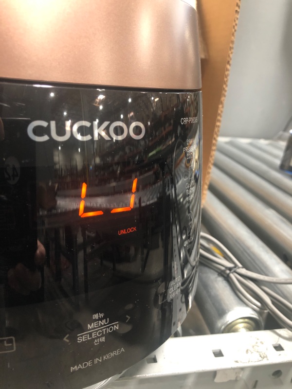 Photo 3 of CUCKOO CRP-P0609S | 6-Cup (Uncooked) Pressure Rice Cooker | 12 Menu Options: Quinoa, Nu Rung Ji, GABA/Brown Rice & More, Made in Korea | Black/Copper
