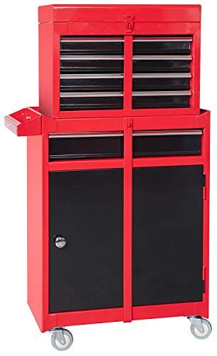 Photo 1 of ***DAMAGED***
Torin ATBT1204B-RB Rolling Garage Workshop Tool Organizer: Detachable 4 Drawer Tool Chest with Large Storage Cabinet and Adjustable Shelf, Red/Black
