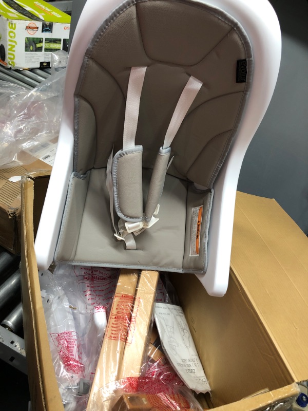 Photo 2 of Evolur Zoodle 3-in-1 High Chair Booster Feeding Chair with Modern Design Light Grey (Model #254)
