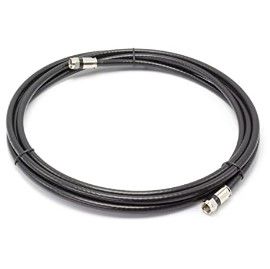 Photo 1 of (X2) 35' Feet, Black RG6 Coaxial Cable (Coax Cable) with Weather Proof Connectors, F81 / RF, Digital Coax - AV, Cable TV, Antenna, and Satellite, CL2 Rated, 35 Foot
