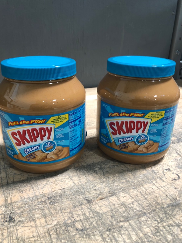 Photo 2 of (X2) Skippy Creamy Peanut Butter, 64 Ounce
EX:08/07/2022