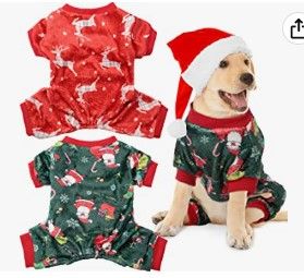 Photo 1 of Bundle of 2 
2 Pieces Christmas Dog Pajamas Xmas Shirt Pet Warm Sleeping Clothes Christmas Dog Pajamas Shirts for Home Wearing Holiday Party Decorations
Brand: Xuniea Small