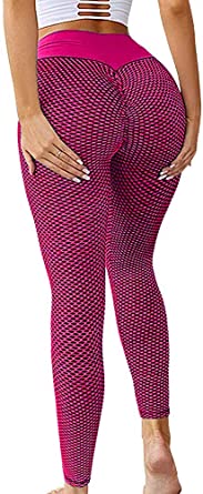 Photo 1 of Memoryee Women's Ruched High Waist Yoga Pants Running Butt Lifting Slim Leggings