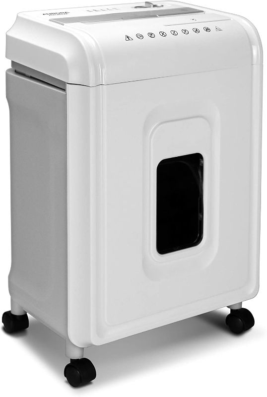 Photo 1 of Aurora AU1262XA Anti-Jam 8-Sheet Crosscut Paper and CD/Credit Card Shredder, White/Gray