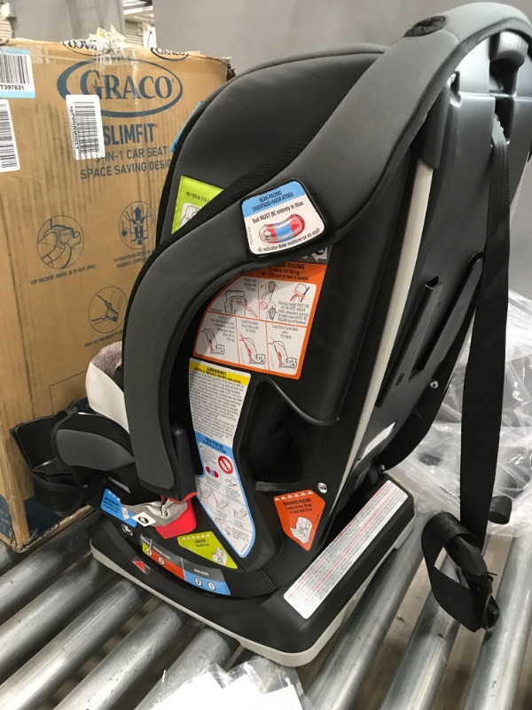 Photo 3 of Graco SlimFit 3 in 1 Car Seat -Slim & Comfy Design Saves Space in Your Back Seat, Darcie, One Size