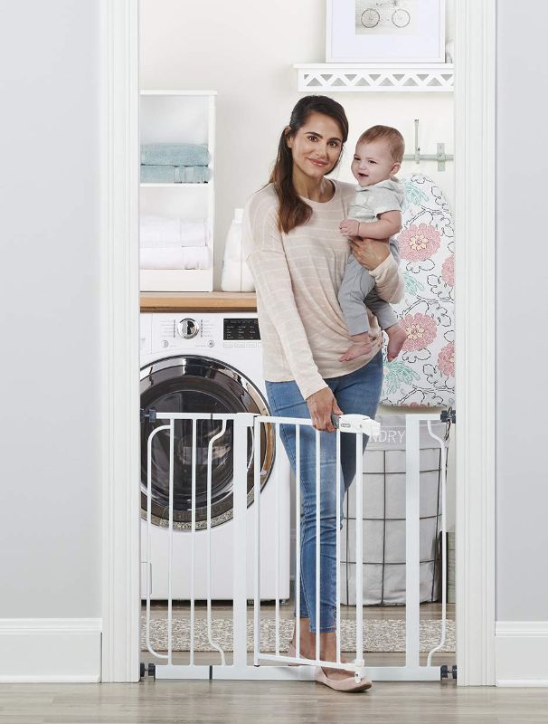 Photo 1 of Regalo Easy Step 38.5-Inch Extra Wide Walk Thru Baby Gate, Includes 6-Inch Extension Kit