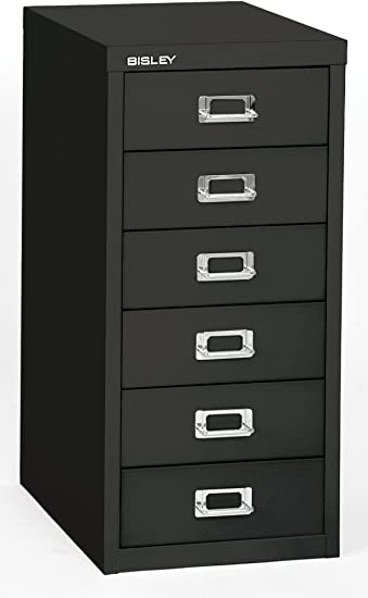 Photo 1 of DAMAGED ITEM
Bisley 6 Drawer Steel Multidrawer Storage Cabinet, Black (MD6-BK)
