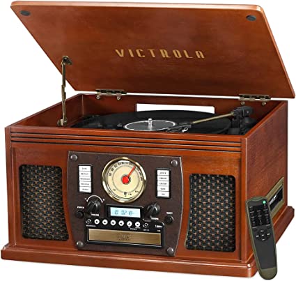 Photo 1 of DAMAGED ITEM
Victrola 8-in-1 Bluetooth Record Player & Multimedia Center, Built-in Stereo Speakers - Turntable, Wireless Music Streaming, Real Wood | Mahogany
