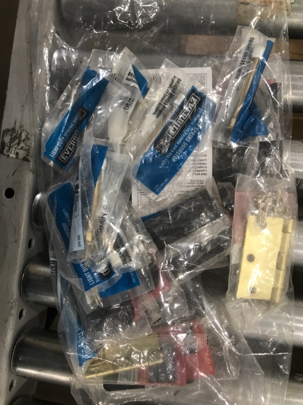 Photo 1 of (NO REFUNDS )- BUNDLE OF  20  ASSORTED  DOOR  HINGES, HARDWARE  , DOOR STOPPERS ,SPRING DOOR STOPS & HINGE PINS **DIFFERENT  SIZES & COLORS**
