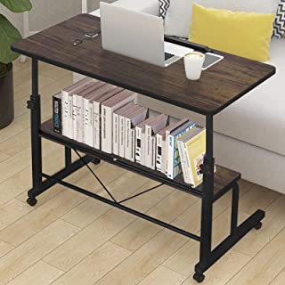 Photo 1 of Overbed Table with Wheels Heavy-Duty Movable Couch Sofa End Table with 2