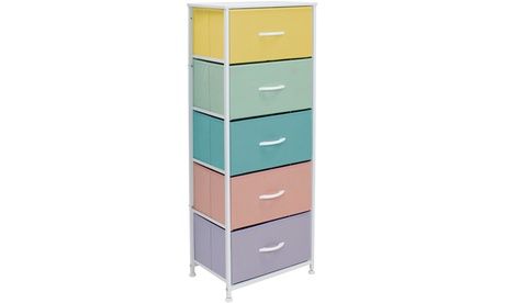 Photo 1 of Sorbus Dresser W/5 Drawers - Furniture Tall Storage Organizer Unit for Bedroom Pastel in White