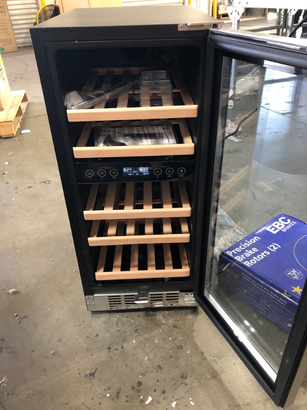 Photo 6 of NewAir 15” Built-in 29 Bottle Dual Zone Compressor Wine Fridge - Stainless Steel, Recessed Kickplate - Stainless steel
