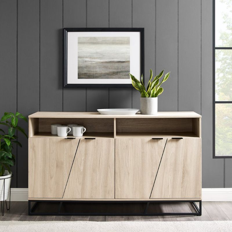 Photo 1 of ***MISSING COMPOENTS***  Ian Contemporary 58" 4-Angled Doors Sideboard in Birch
