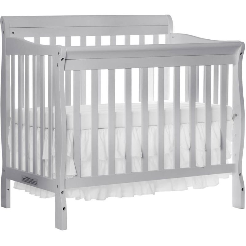 Photo 1 of Dream on Me Aden 4-in-1 Convertible Mini Crib, Mystic Gray
