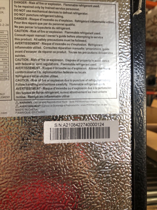 Photo 7 of ***PARTS ONLY*** Frigidaire EFR751, 2 Door Apartment Size Refrigerator with Freezer, 7.2 cu ft, Platinum Series, Stainless Steel, 7.5
