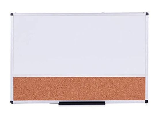 Photo 1 of VIZ-PRO Magnetic Dry Erase and Cork Notice Board Combination
