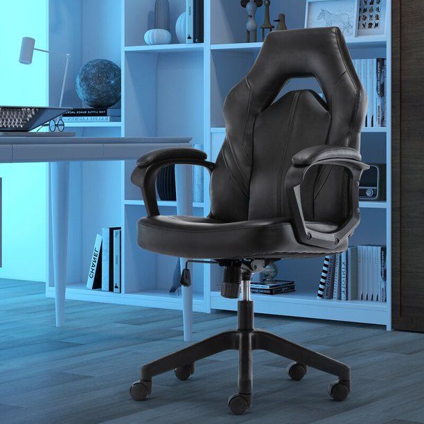 Photo 1 of Yangming Adjustable & High Back Swivel Gaming Chair, Black
