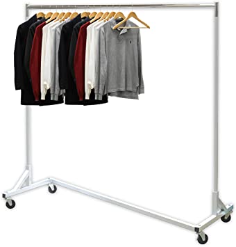 Photo 1 of Simple Houseware Industrial Grade Z-Base Garment Rack, 400lb Load with 62in extra long bar
