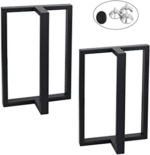 Photo 1 of MBQQ Furniture Legs 28”Height 17.7”Wide Rustic Decory T Shape Table Legs,Heavy Duty Metal Desk Legs,Dining Table Legs,Industrial Modern, DIY Iron Bench Legs

