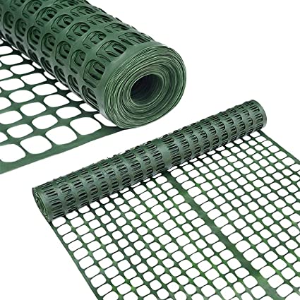 Photo 1 of Abba Patio Snow Fence Plastic Garden Fencing Roll Temporary Safety Construction Mesh Fence Outdoor for Gardening, Yard, Patio, Pet, Rabbit, Poultry, 4' x 100' Mesh, Green
