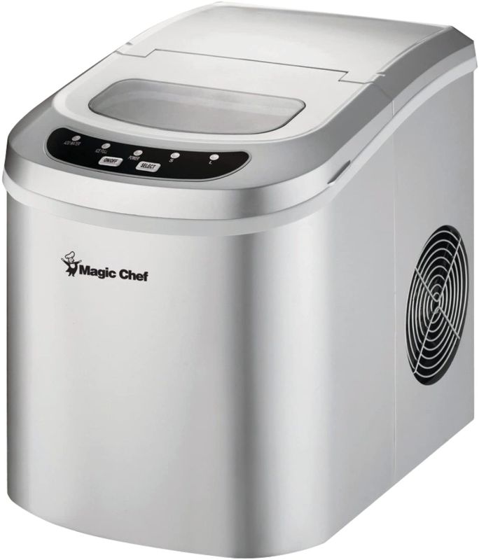 Photo 1 of Magic Chef 27-Lb. Portable Silver Countertop Ice Maker
