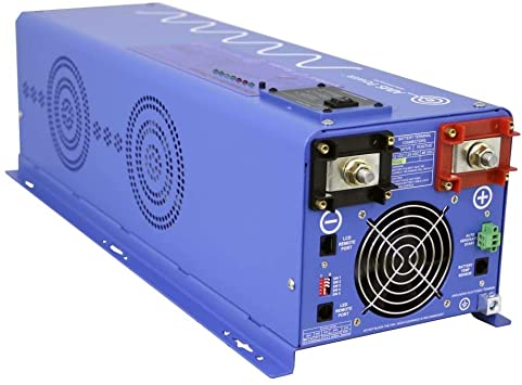 Photo 1 of AIMS PICOGLF40W12V240VS 4000 W / 12000 W Peak Pure Sine Inverter Charger 12VDC 240VAC Input to 120/240 VAC Backup Power 23.5 x 8.5 x 7 inches

