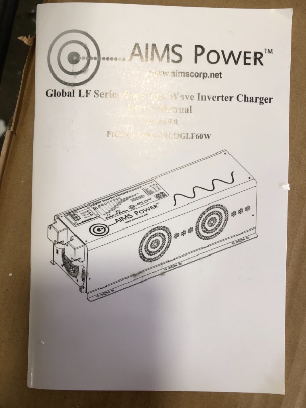 Photo 2 of AIMS PICOGLF40W12V240VS 4000 W / 12000 W Peak Pure Sine Inverter Charger 12VDC 240VAC Input to 120/240 VAC Backup Power 23.5 x 8.5 x 7 inches

