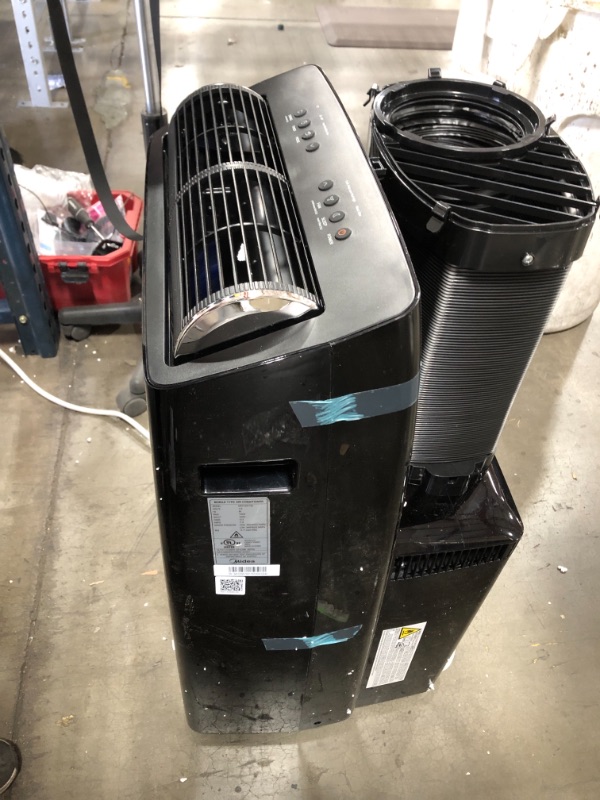 Photo 3 of USED: Midea Duo 14,000 BTU (12,000 BTU SACC) Smart HE Inverter Ultra Quiet Portable Air Conditioner With Heat-Cools Up to 550 Sq. Ft., Works With Alexa/Google Assistant, Includes Remote Control & Window Kit 19.53 x 16.73 x 34.48 inches

