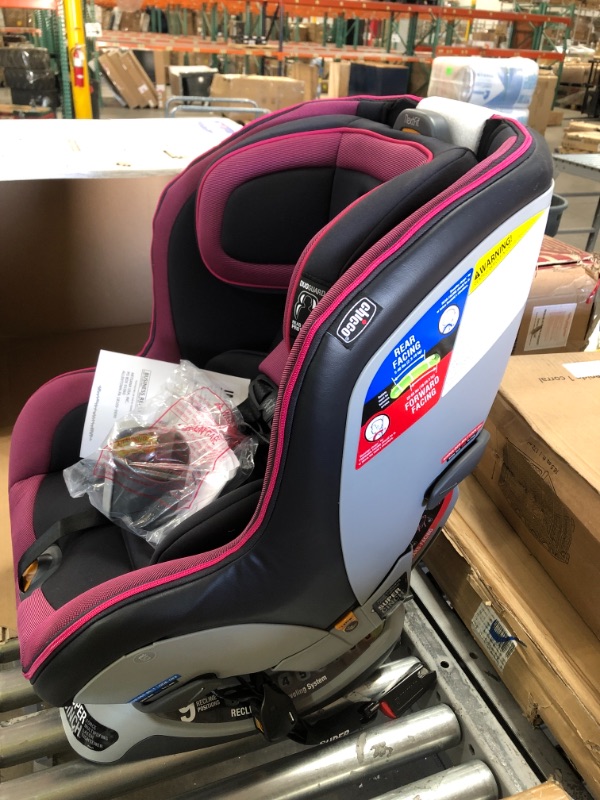 Photo 3 of Chicco NextFit Zip Convertible Car Seat | Rear-Facing Seat for Infants 12-40 lbs. | Forward-Facing Toddler Car Seat 25-65 lbs. | Baby Travel Gear | Vivaci/Pink ?21 x 19 x 29.2 inches

