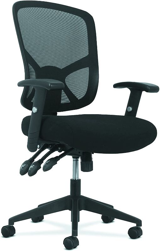 Photo 1 of Sadie Customizable Ergonomic High-Back Mesh Task Chair with Arms and Lumbar Support - Ergonomic Computer/Office Chair (HVST121)
