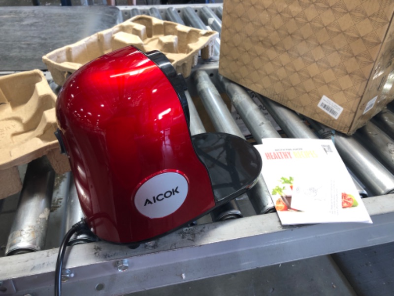 Photo 2 of Aicok Juicer Machines, Slow Masticating Juicer with Higher Juice Yield and Drier Pulp For Vegetables and Fruits- Easy to Use and Clean | 150-Watt | Quiet Motor & Reverse Function | BPA-Free
