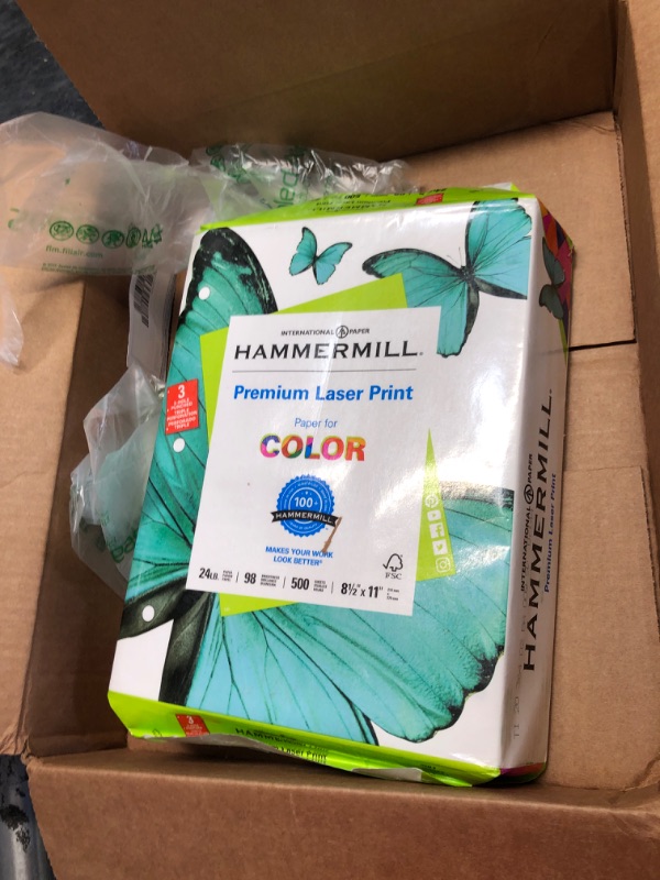 Photo 2 of Hammermill Printer Paper, Premium Color 28 lb Copy Paper, 11 x 17 - 1 Ream (500 Sheets) - 100 Bright, Made in the USA, 102541R
