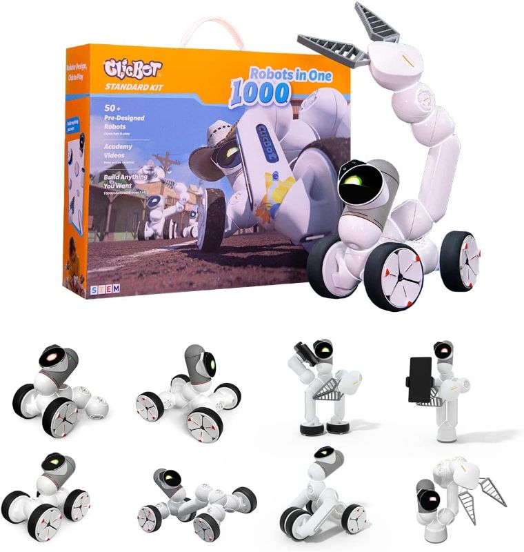 Photo 1 of ClicBot Coding Robot Kits, STEM Educational Toy, DIY Blocks Programmable APP Remote Control Robot for Kids Boys Girls Adult Age 8+, (5G Standard Kit)
