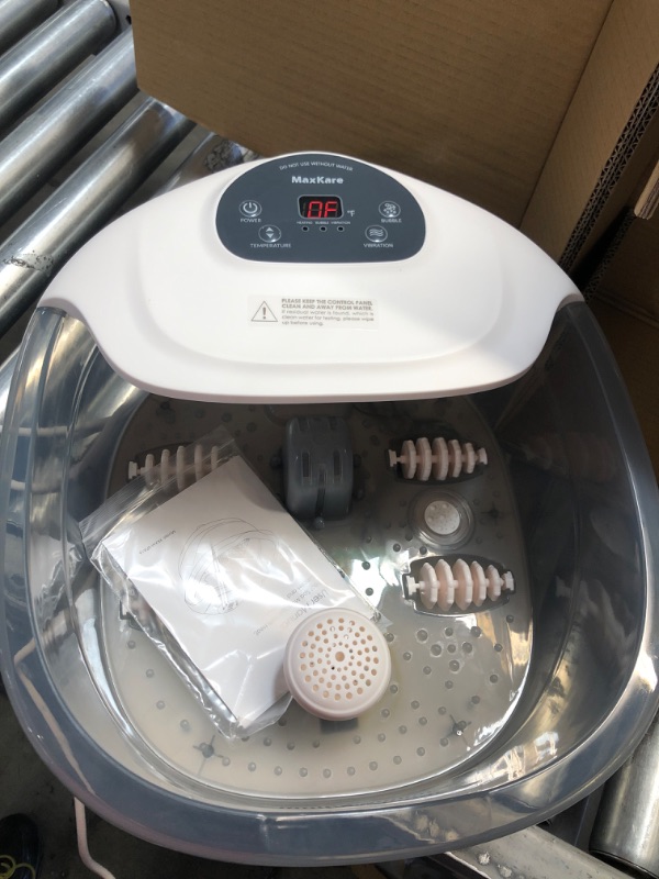 Photo 2 of MaxKare Foot Spa Bath Massager with Heat Bubble Vibration 3 in 1 Function