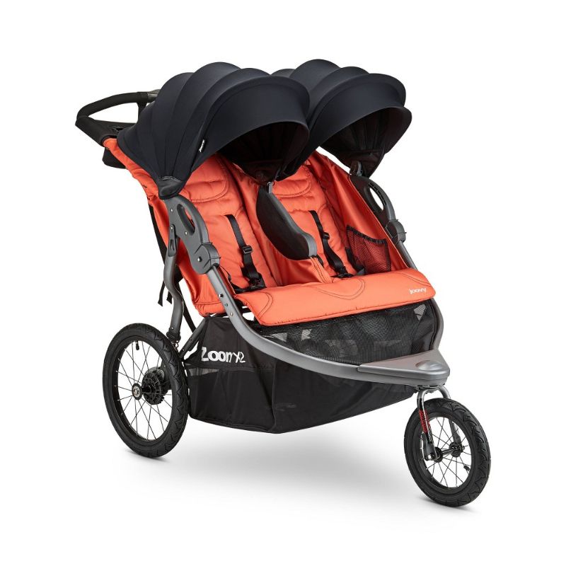 Photo 1 of Joovy Zoom X2 Twin Double Jogging Stroller, Orange
