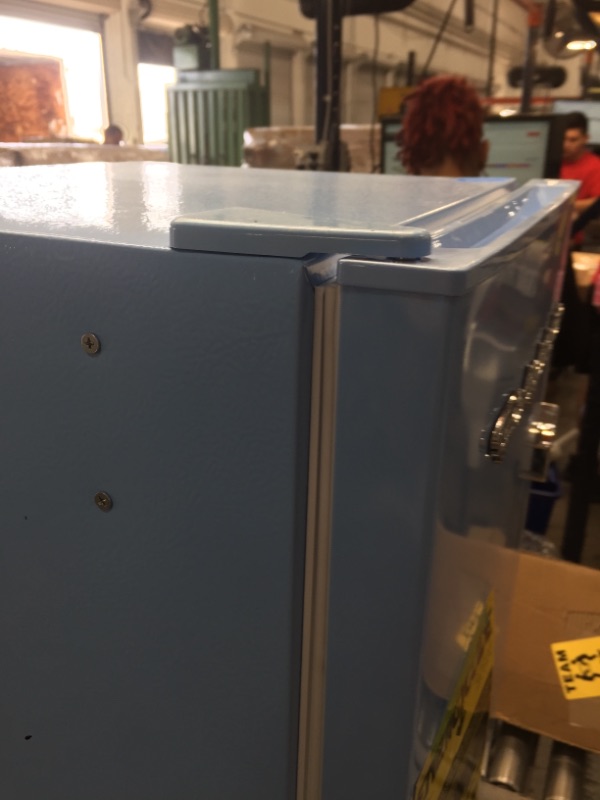 Photo 13 of ***PARTS ONLY*** DAMAGED
Frigidaire EFR376-BLUE 3.2 Cu Ft Blue Retro Bar Fridge with Side Bottle Opener
