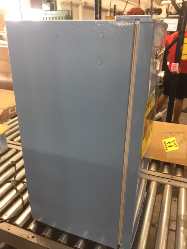 Photo 12 of ***PARTS ONLY*** DAMAGED
Frigidaire EFR376-BLUE 3.2 Cu Ft Blue Retro Bar Fridge with Side Bottle Opener
