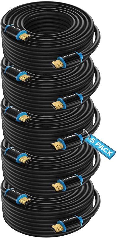 Photo 1 of HDMI Cable 4K Ultra HD 35 Foot (5 Pack) HDMI 2.0 Cable, High Speed 18Gbps 4K@60Hz HDR, 3D, 2160p, 1080p, HDCP 2.2, ARC, HDMI Cables for Monitors, HDTV
