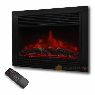 Photo 1 of 28.5" Embedded Electric Fireplace Insert Heater Remote Realistic Wood Log Glow
