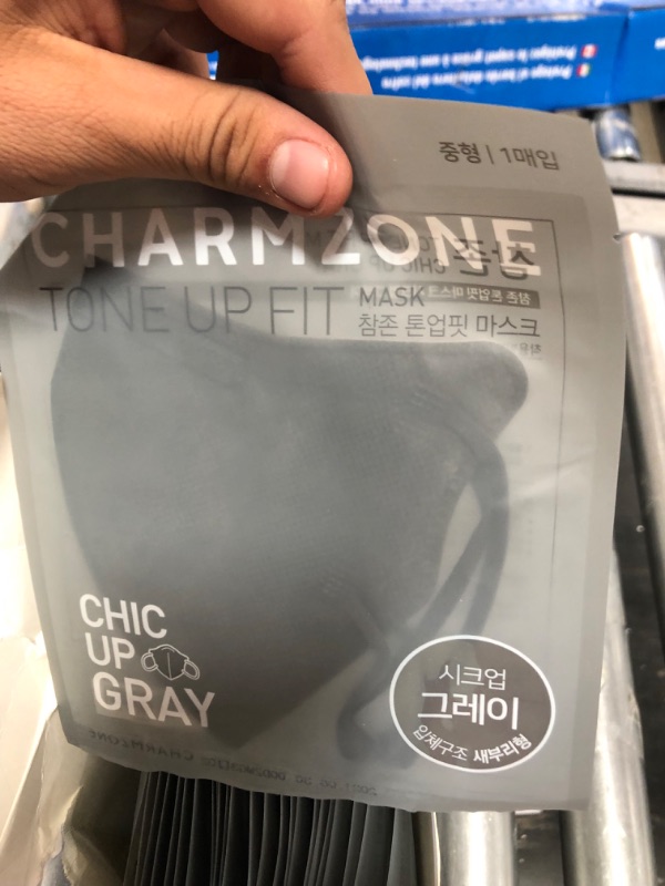 Photo 1 of CHARMZONE Tone Up Fit Premium Protective Fashion Mask 25EA, Beige/Grey/Navy/Coral, S/M/L, Individually Packed Made in Korea
